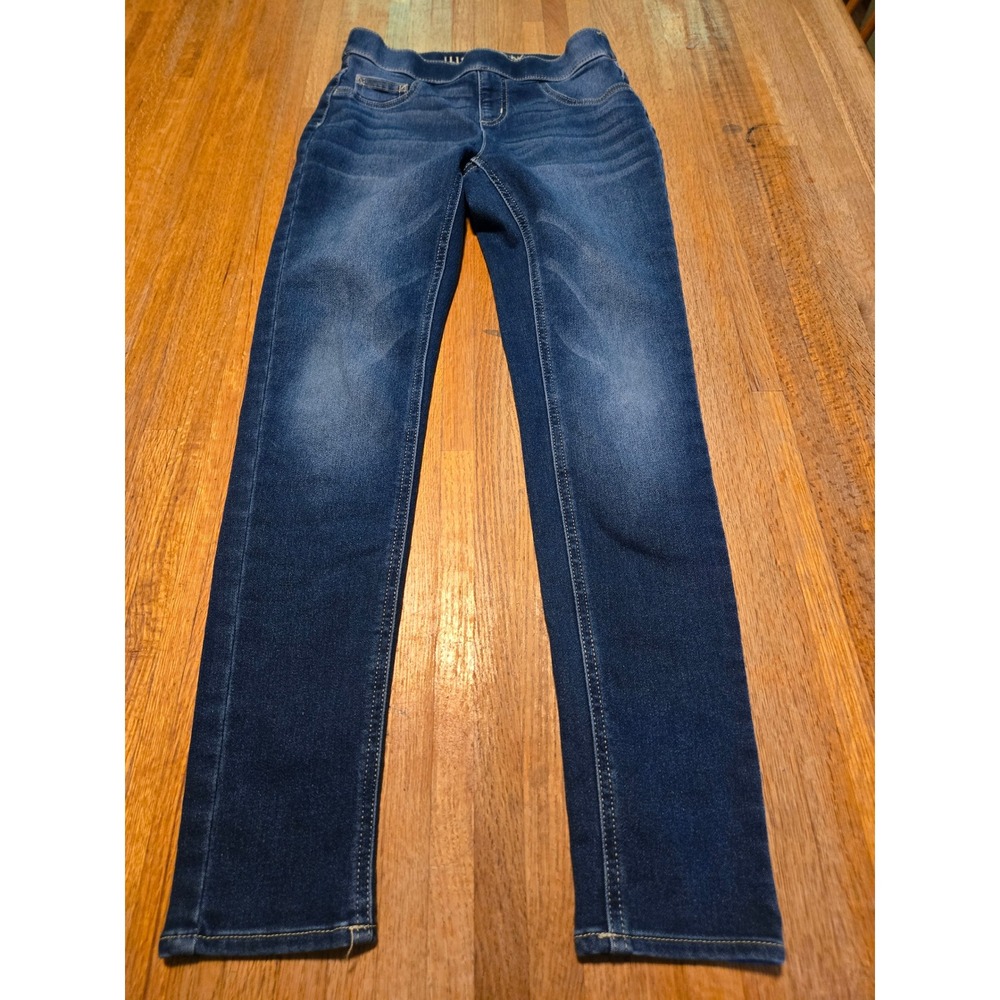 Justice Girls 14 Slim Blue Denim Medium Wash Pull On Stretch Jeggings Jeans